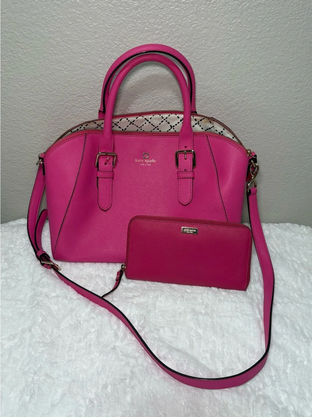 🩷 Kate Spade Pink Satchel Handbag and Wallet